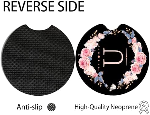 2pcs Letter U Car Coasters, Absorbent Universal neoprener Cup Holder Coasters - Image 4