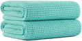 MICROFI New Microfiber Waffle Bath Towels, 2 Pieces, Fast Drying, Lint Free 430 by Unknown
