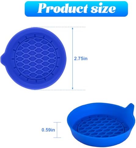 Zpana 4PCS 3.15 Inch Car Cup Holder Coasters Silicone Non-Slip Blue - Image 2