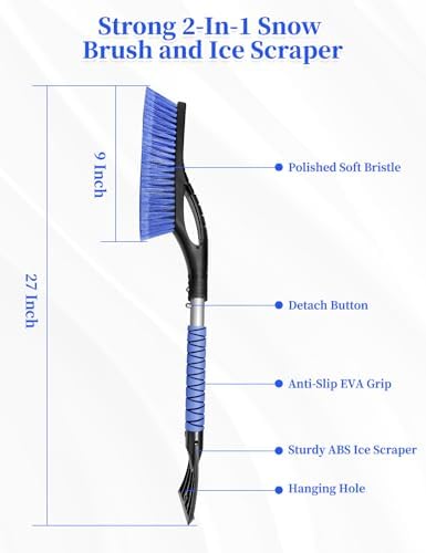 HEEYA 27 Inch Snow Brush and Ice Scraper - Image 2