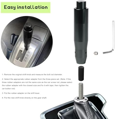 Automatic Shift Knob with Push Button, 5.7" Weighted Shifter Lever Handle Car - Image 5