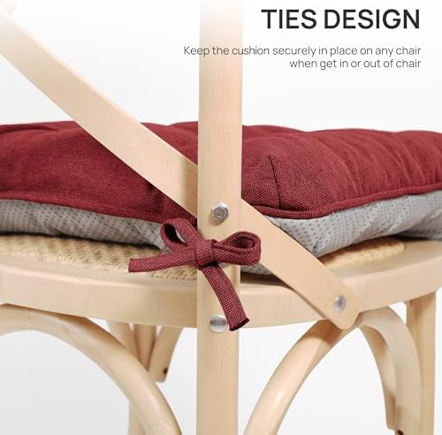 Love's cabin Memory Foam Chair Cushions Set of 4, 15.5 Inch - Image 4