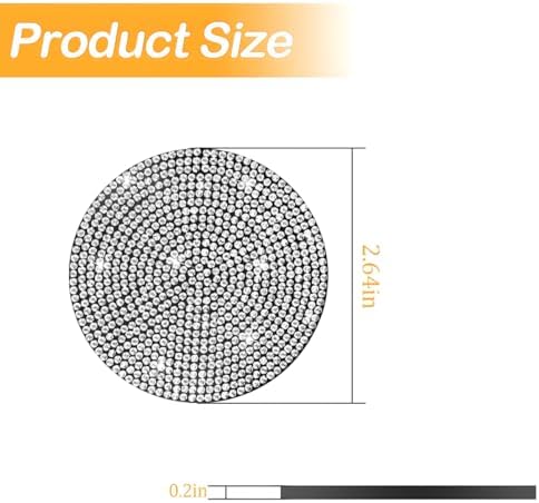 Osilly 4PCS 2.75 Inch Rhinestone Cup Holder Coasters - Image 2