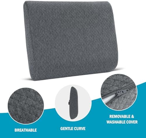 HOMBYS Lumbar Support Pillow for Recliner Chair, Memory Foam Back Support - Image 4