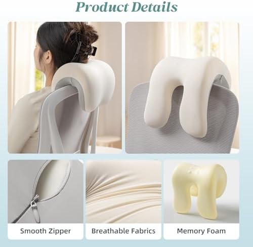 SheRest Office Chair Neck Pillow, Memory Foam Ergonomic Nap Pillow Office Chair - Image 5
