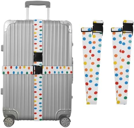 Polka Dots Colorful Cute Luggage Straps by Unknown