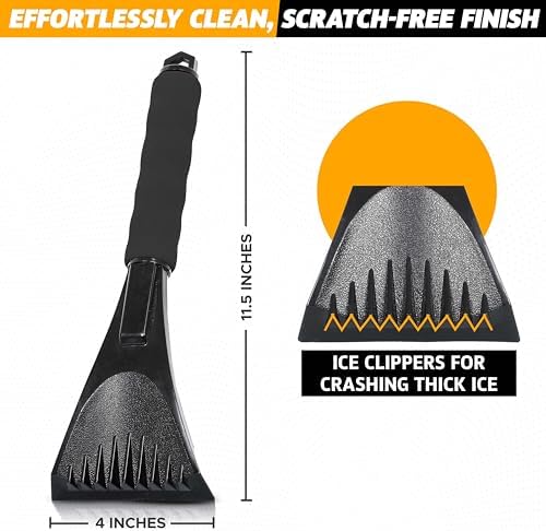 EcoNour Ice Scraper for Car Windshield Snow Scraper to Remove Snow & Ice - Image 3