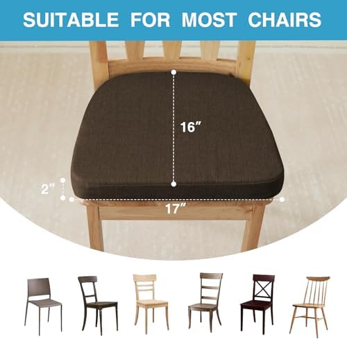 IASEAHK Chair Cushions for Dining Chairs Set of 4, Non Slip Kitchen Chair Pads - Image 4