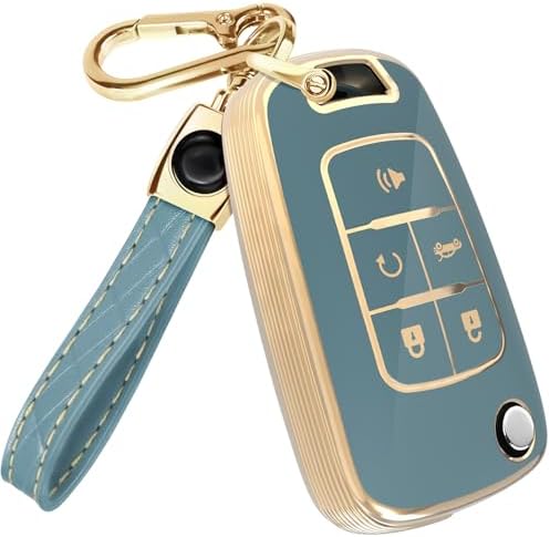 Lucrum Compatible with Chevy, Buick Key Fob Cover & Keychain by Lucrum
