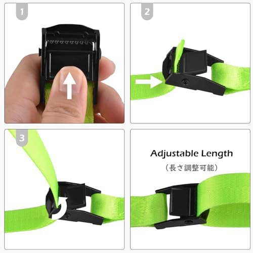 TRIWONDER Cinch Tie Down Strap Lashing Straps Heavy Duty Nylon Straps - Image 4
