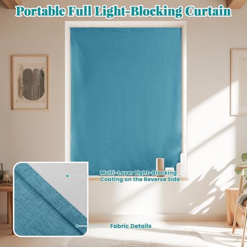 100% Blackout Self Adhesive Curtains- Stick on Curtains Shades Window Blinds - Image 6