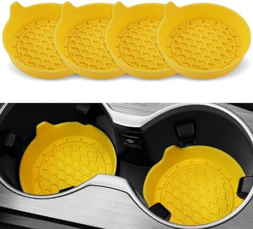 SINGARO Car Cup Holder Coaster, Silicone Cup Holder Insert, Universal Non-Slip by SINGARO