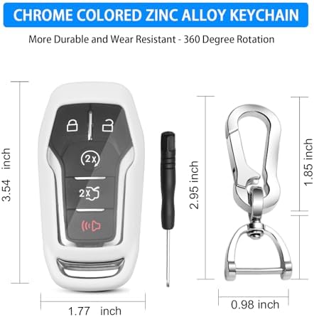 QBUC for Ford Key fob Cover, 4/5 Buttons Smart Key - Image 3