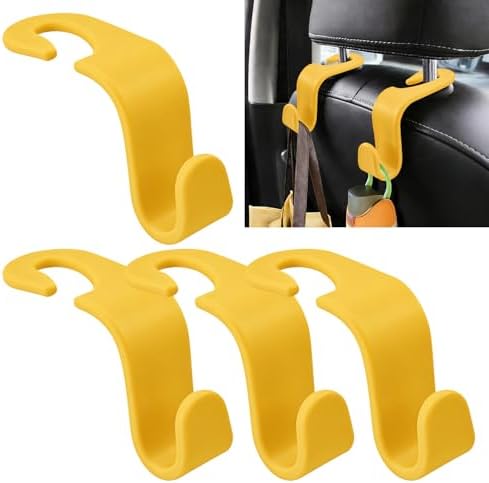 4PCS Car Seat Headrest Hooks, Car Purse Hook, Seat Back Organizer Storage by Unknown