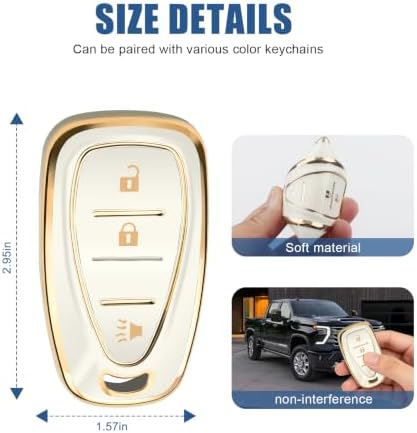 for Chevy Key Fob Cover, 3 Buttons TPU Key Cover - Image 5