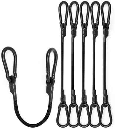 6 Pack 10" Heavy Duty Bungee Cords by LuckyStraps