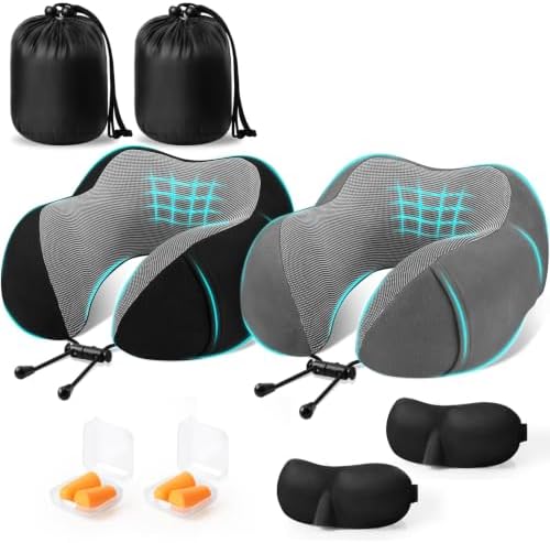 CloudBliss Memory Foam Travel Neck Pillow by CloudBliss
