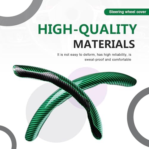 3pcs Universal Carbon Fiber Steering Wheel Cover - Image 4