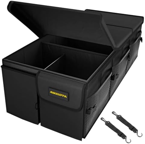 MIKKUPPA Trunk Organizer with Lid - 95L Collapsible Car Organizer by MIKKUPPA