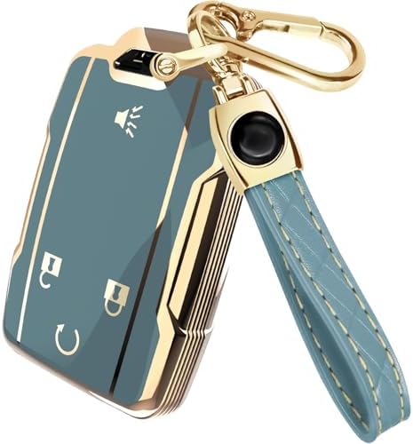 Lucrum Compatible with Chevy, Buick Key Fob Cover & Keychain by Lucrum