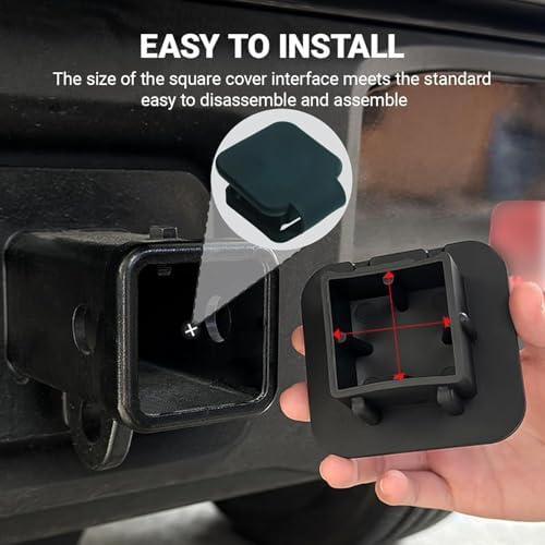 2 Inch Trailer Hitch Cover, Rubber Dustproof Waterproof Receiver Plug, Tow - Image 5