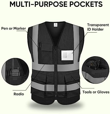 TICONN High Visibility Reflective Safety Vest - Image 4