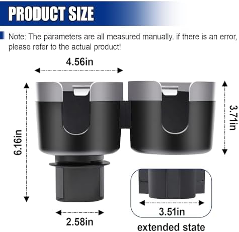 Car Double Cup Holder Extender, Portable Cup Holders Adapter, Universal Car - Image 2