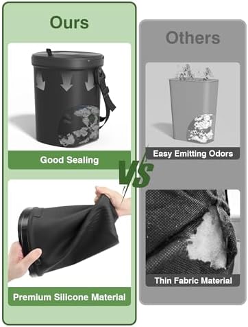 Garoopion Soft Silicone Car Trash Can 1.9 Gallon - Image 4