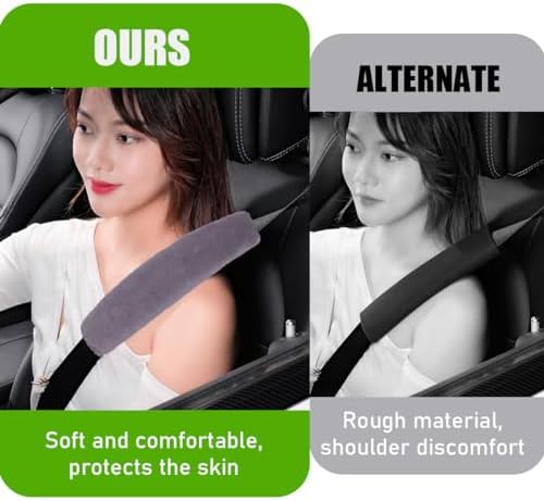 Yourkar 2 PCS Car Seat Belt Cover, Soft Auto Seatbelt Protector - Image 5