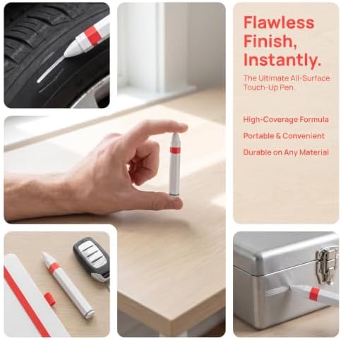 SHINEOFI Permanent Tire Marking Crayon Fine Tip Paint Pen White - Image 3