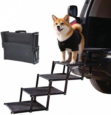 Dog Stairs 5 Steps Foldable Dog Ramp by Unknown
