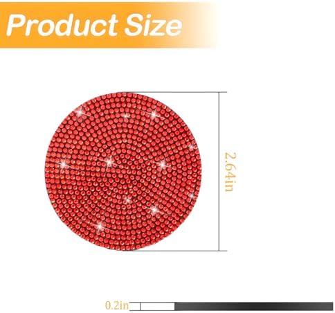 Osilly 4PCS 2.75 Inch Rhinestone Cup Holder Coasters - Image 2