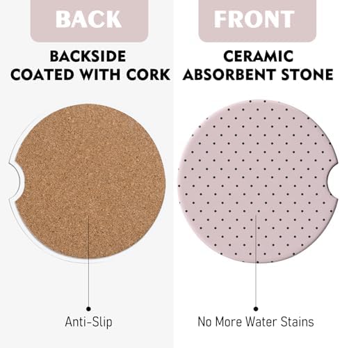 2 Pack Car Coasters for Cup Holders, Cute Car Accessories Interior - Image 7