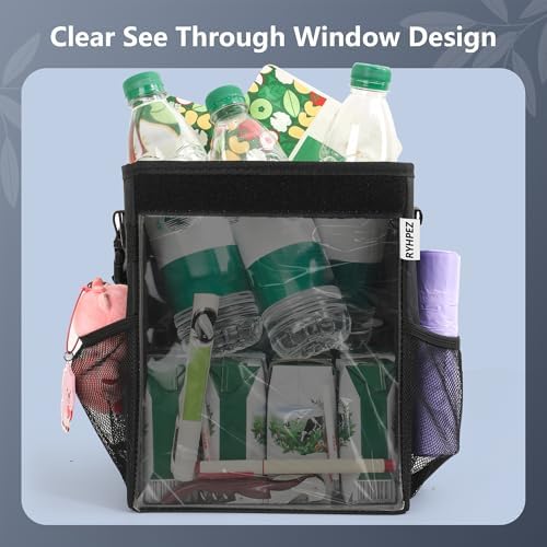 Car Garbage Can with See Through Window, Car Trash Bin with Removable Liner - Image 7