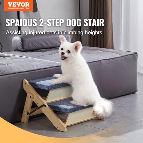 SKYSHALO Wooden Pet Steps, Convertible 2-in-1 Dog Stairs and Ramp - Image 2