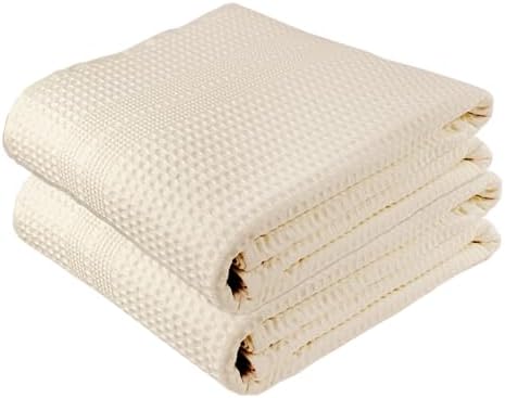GILDEN TREE Waffle Bath Sheet Large Bath Towels Quick Dry Thin Body Towels by GildenTree