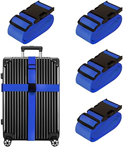 Chelmon Luggage Straps for Suitcases TSA Approved Travel Essentials 4 Pack by Chelmon