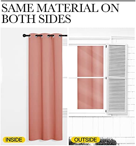 NICETOWN Coral Room Darkening Curtain Drapes - Image 4