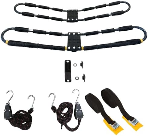 Suspenz Kayak Roof Rack with Tie Down Straps, EZ Roller V-Rack Car Top Carrier by Suspenz