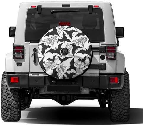 Bat Pattern Spare Tire Cover by Foruidea