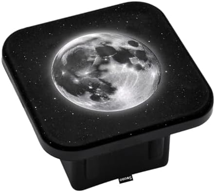 Swono 2 Inch Trailer Hitch Cover Full Moon Stars, Universe Galaxy Space by Swono