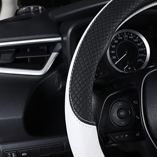 Auto Car Genuine Leather Steering Wheel Cover Anti Slip Wrap 15" - Image 4