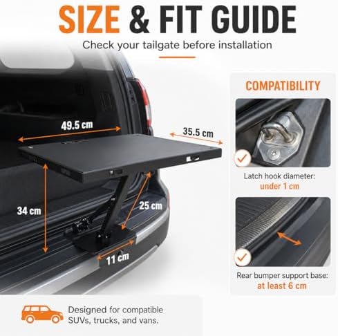 TsoLay Tailgate Table for SUV, Tailgate Camping Table - Image 2