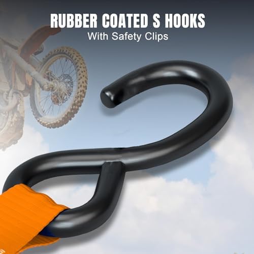 Jack Boss Ratchet Tie Down Straps Set, 1500 lbs Break Strength, Fits - Image 3