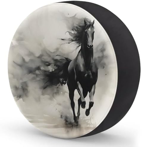 Spare Tire Cover for RV Trailer, Animals Horse Tire Covers Universal Fit for - Image 2