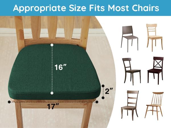 IASEAHK Chair Cushions for Dining Chairs Set of 4, Non Slip Kitchen Chair Pads - Image 4