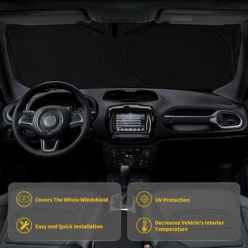Sunshade for Jeep Compass 2017-2025 2026 Windshield Sun Shade - Image 4