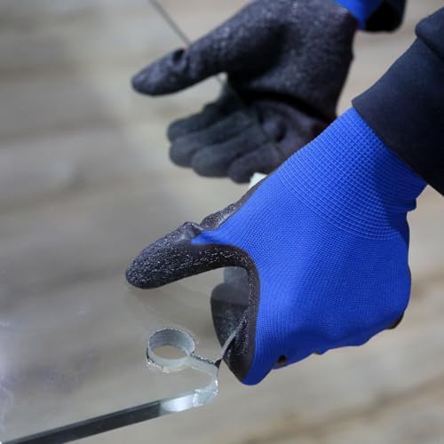Evridwear Crinkle Latex Rubber Hand Coated Safety Work Gloves - Image 7