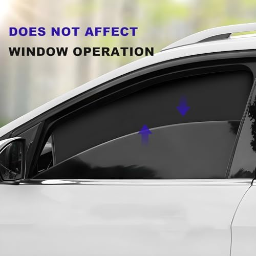 4 PCS Car Side Window Sun Shades, Magnetic Car Front Rear Window Sunshade - Image 5