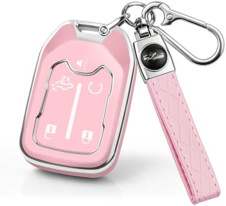for GMC Key Fob Cover, 5 Buttons TPU Protection Case by CARKEYCOVERforKERHXLE